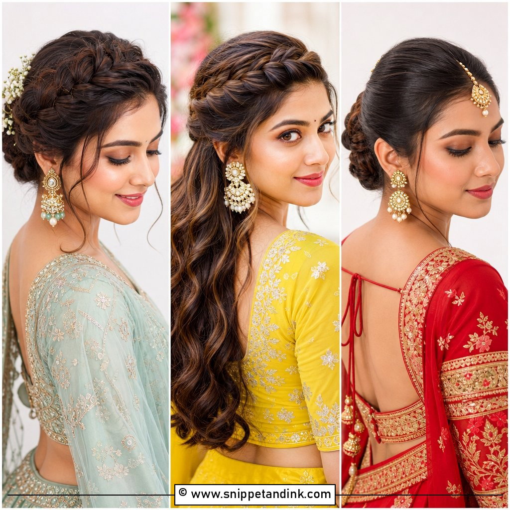 20 Easy Self Indian Hairstyles for Wedding Celebrations