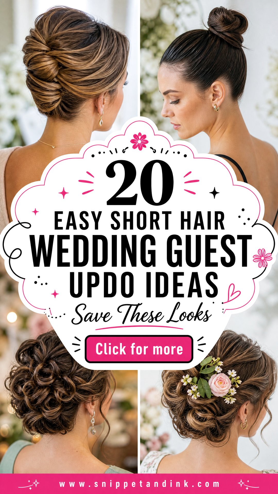 20 Easy Short Hair Wedding Guest Updo Ideas to Save - 20 Easy Short Hair Wedding Guest Updo Ideas to Save