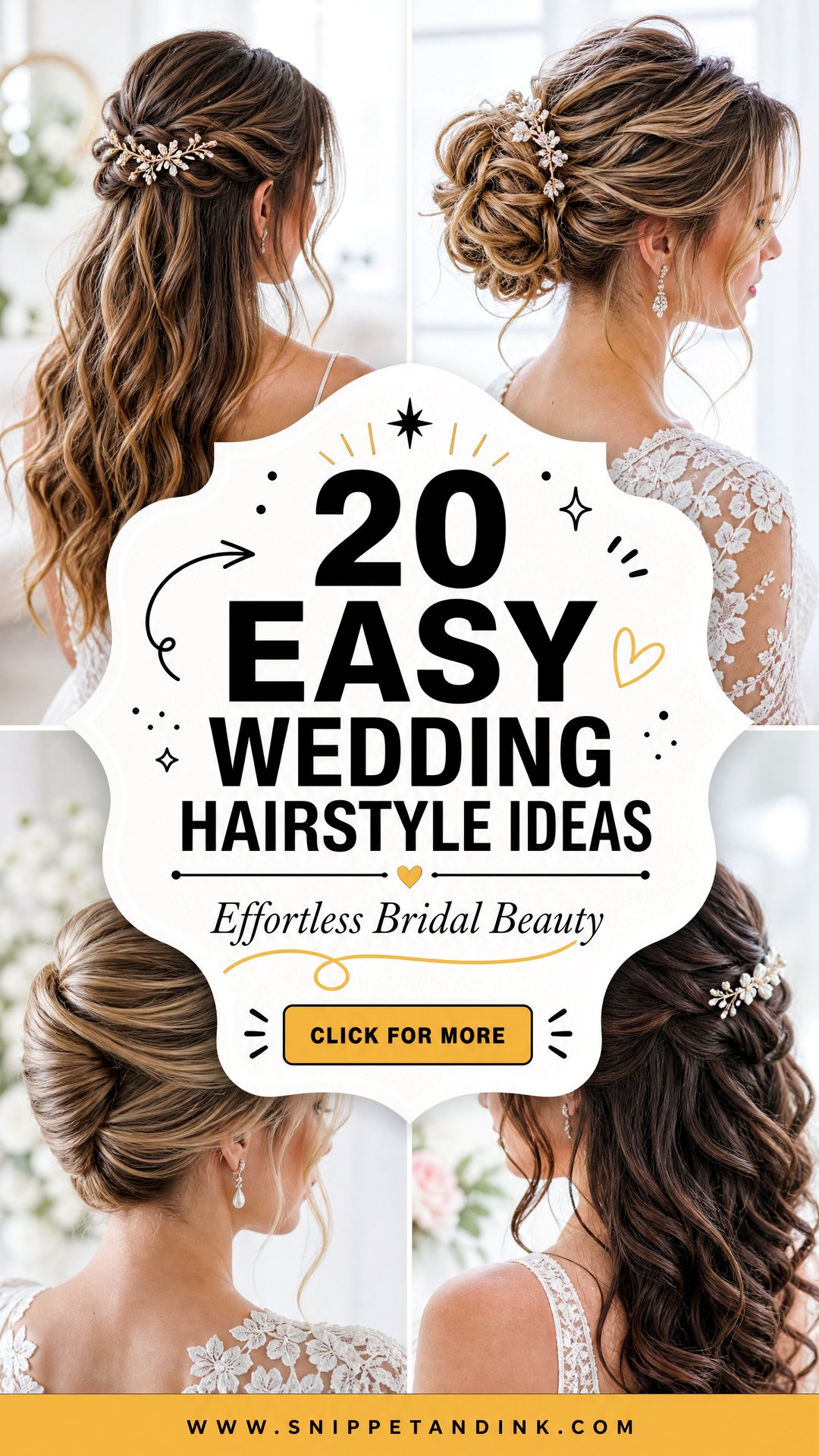 20 Easy Wedding Hairstyle Ideas for Effortless Beauty - 20 Easy Wedding Hairstyle Ideas for Effortless Beauty