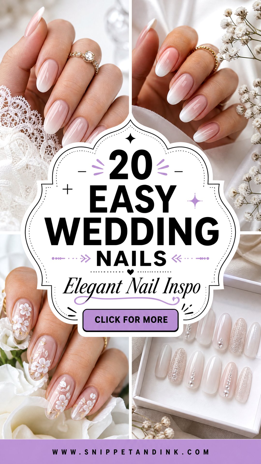 20 Easy Wedding Nails for Elegant Brides and Guests - 20 Easy Wedding Nails for Elegant Brides and Guests