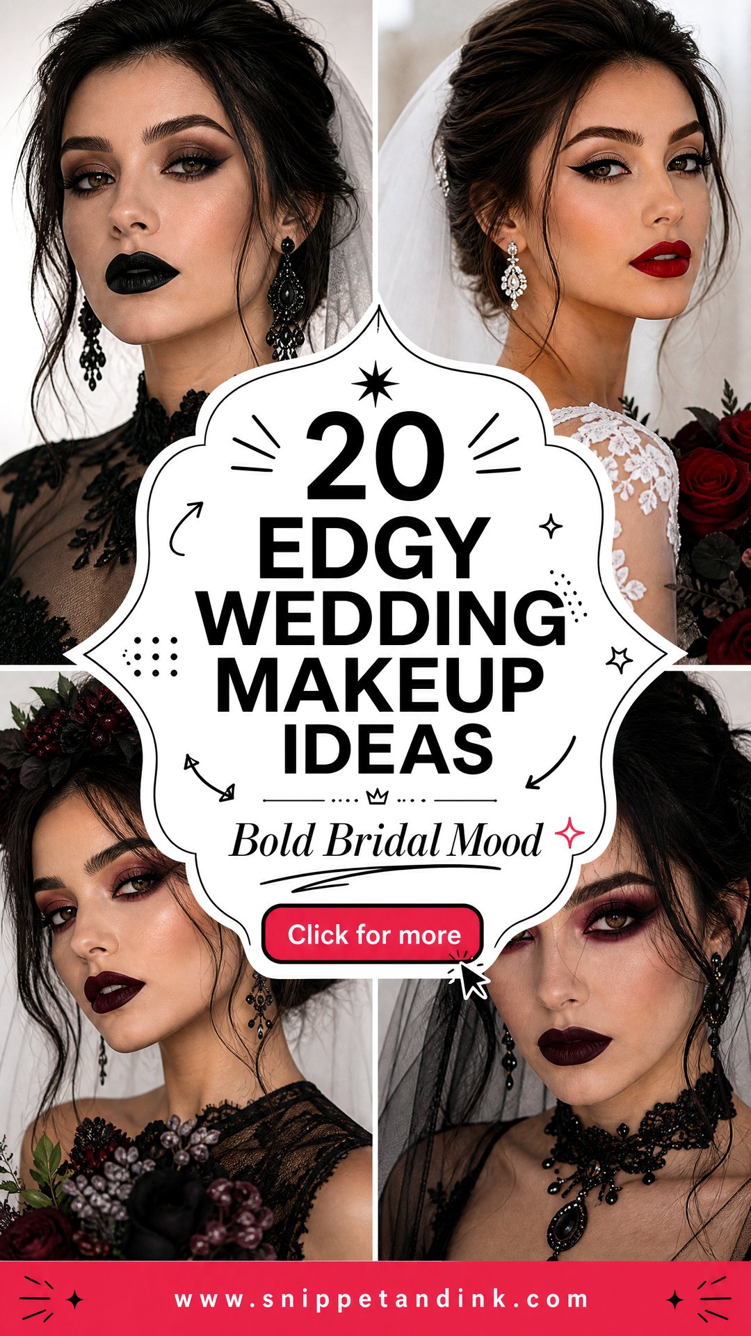 20 Edgy Wedding Makeup Ideas for Bold Modern Brides - 20 Edgy Wedding Makeup Ideas for Bold Modern Brides