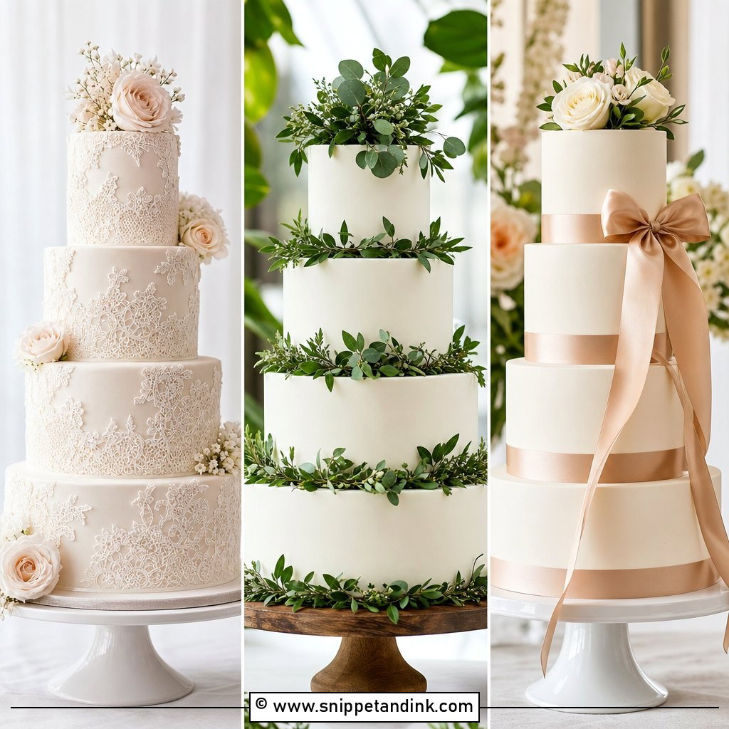 20 Elegant 4 Tier Wedding Cakes for Grand Receptions