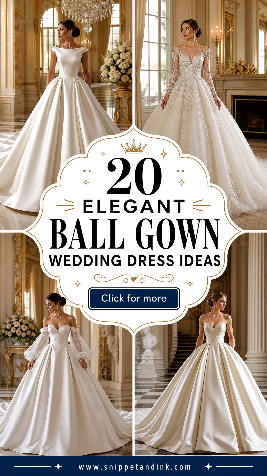 20 Elegant Ball Gown Wedding Dress Ideas for a Regal Bridal Look - 20 Elegant Ball Gown Wedding Dress Ideas for a Regal Bridal Look