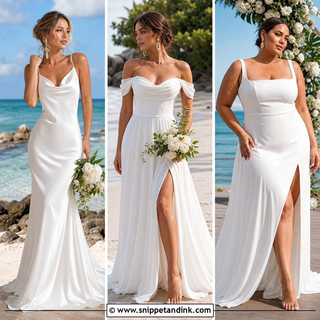 20 Elegant Beach Wedding Dress Ideas for Chic Seaside Brides