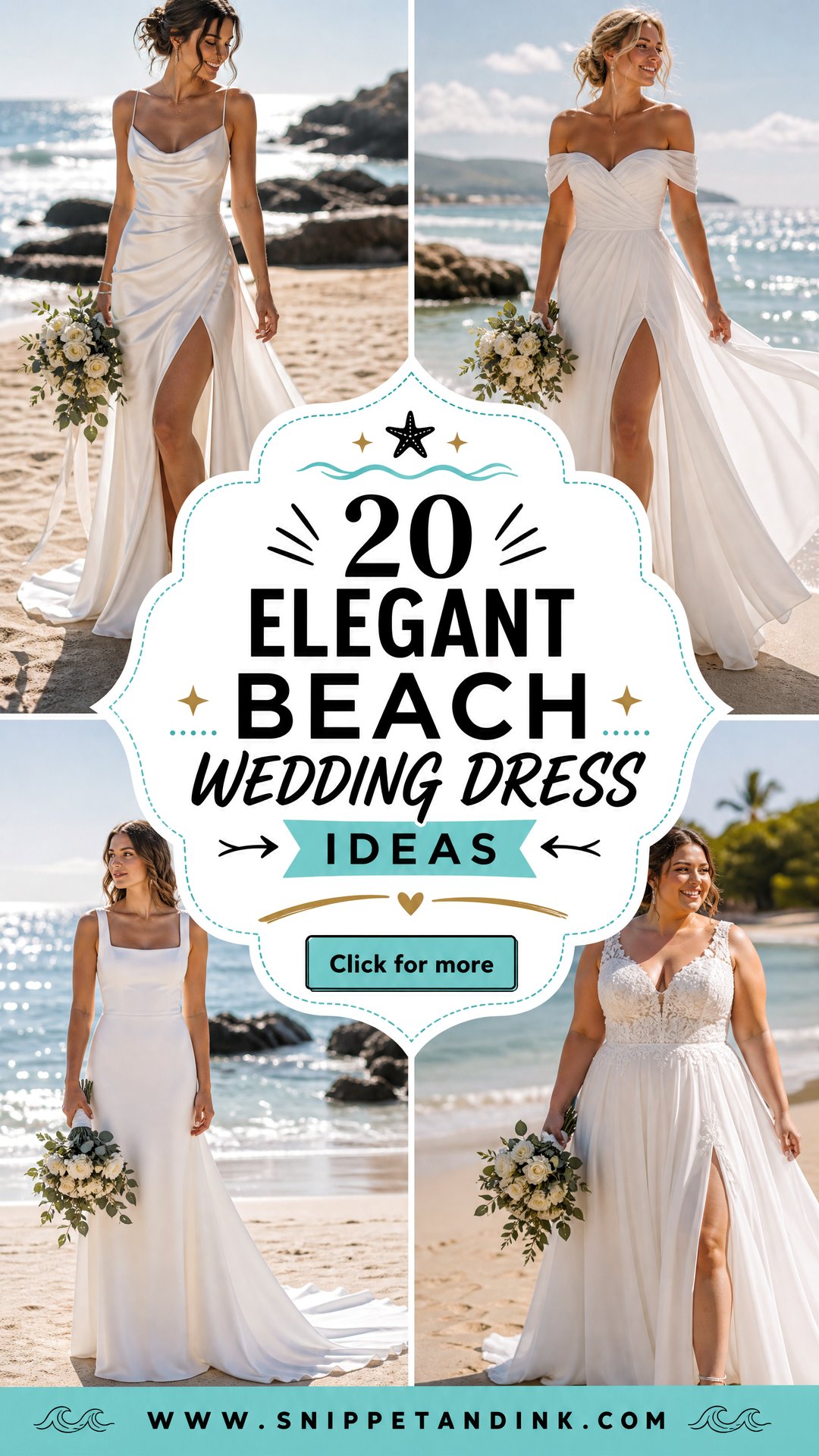 20 Elegant Beach Wedding Dress Ideas for Chic Seaside Brides - 20 Elegant Beach Wedding Dress Ideas for Chic Seaside Brides