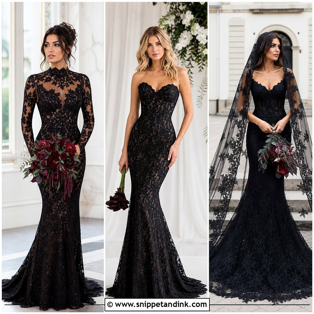 20 Elegant Black Lace Wedding Dress Ideas Brides Will Love