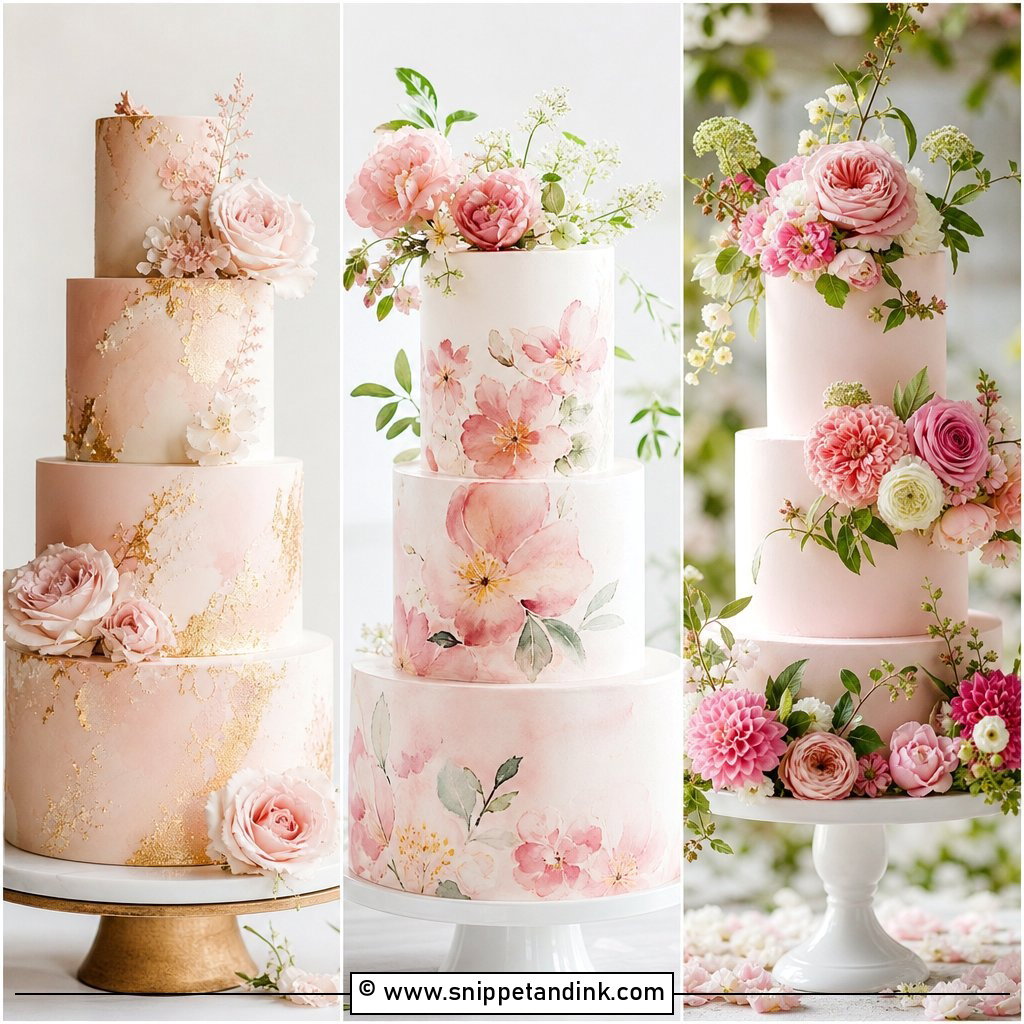 20 Elegant Blush Wedding Cake Ideas for Romantic Receptions