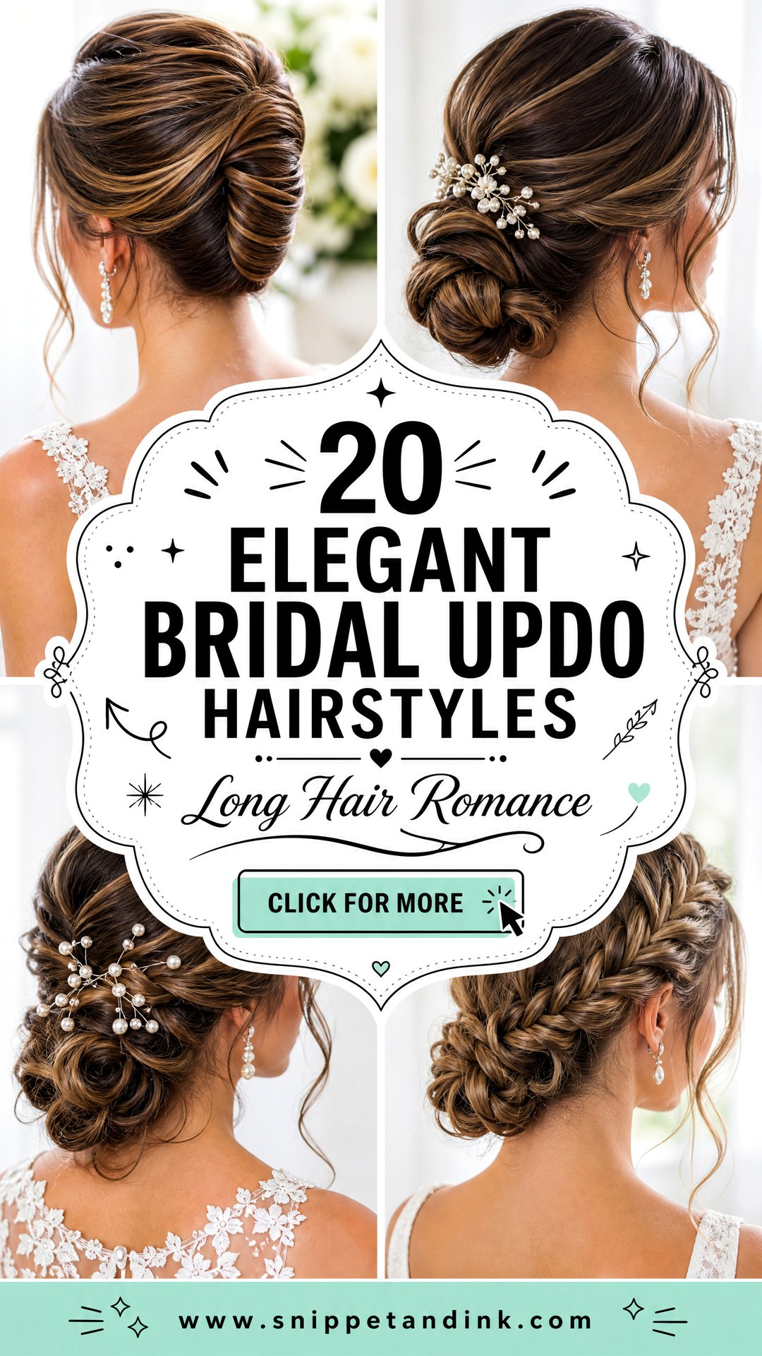 20 Elegant Bridal Updo Hairstyles for Long Hair Wedding Looks - 20 Elegant Bridal Updo Hairstyles for Long Hair Wedding Looks