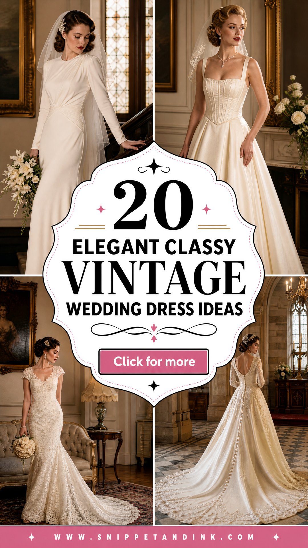 20 Elegant Classy Vintage Wedding Dress Ideas Youll Love - 20 Elegant Classy Vintage Wedding Dress Ideas You’ll Love