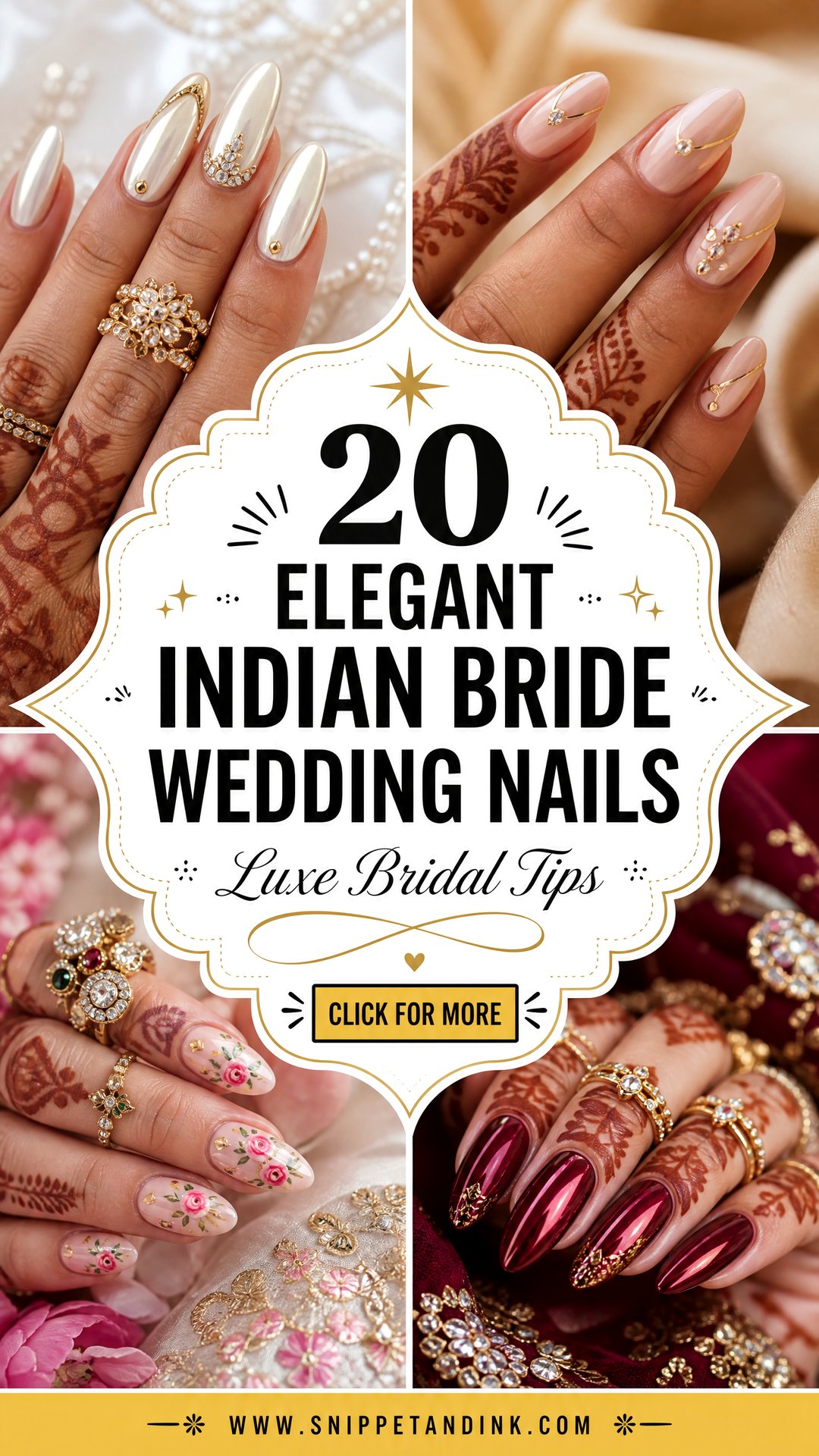20 Elegant Indian Bride Wedding Nails for Luxe Looks - 20 Elegant Indian Bride Wedding Nails for Luxe Looks