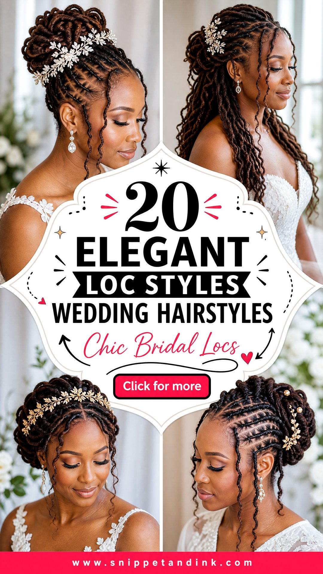 20 Elegant Loc Styles Wedding Hairstyles for Chic Brides - 20 Elegant Loc Styles Wedding Hairstyles for Chic Brides