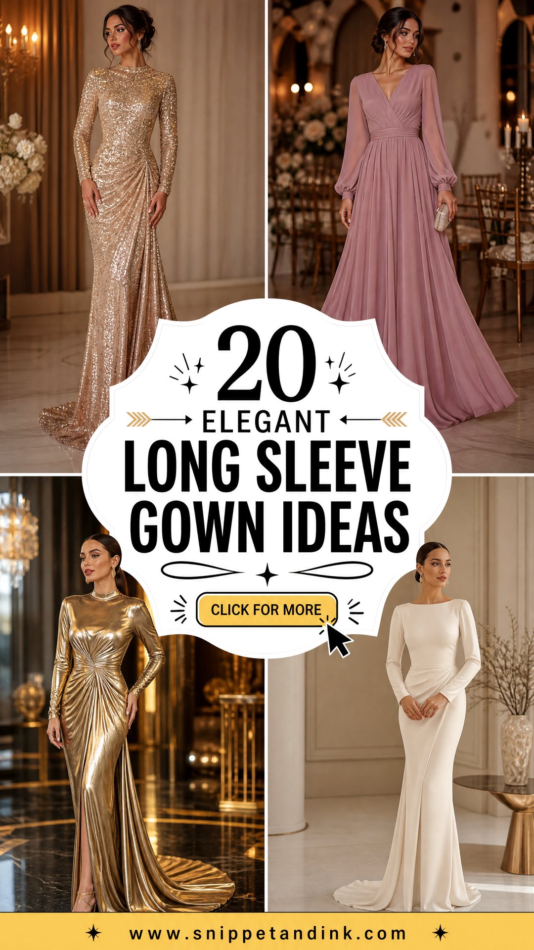20 Elegant Long Sleeve Gown Ideas for Sophisticated Brides - 20 Elegant Long Sleeve Gown Ideas for Sophisticated Brides