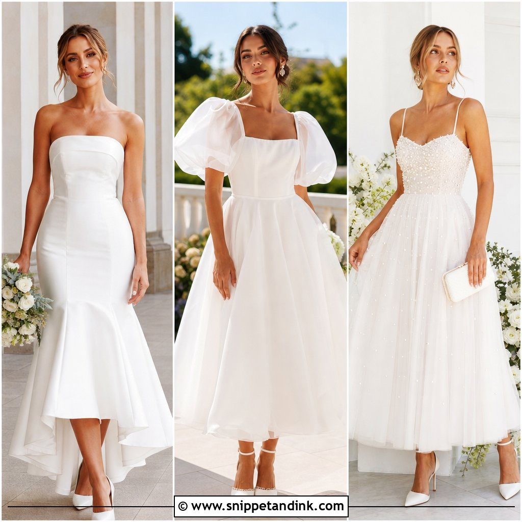 20 Elegant Midi Wedding Dress Ideas for Chic Modern Brides