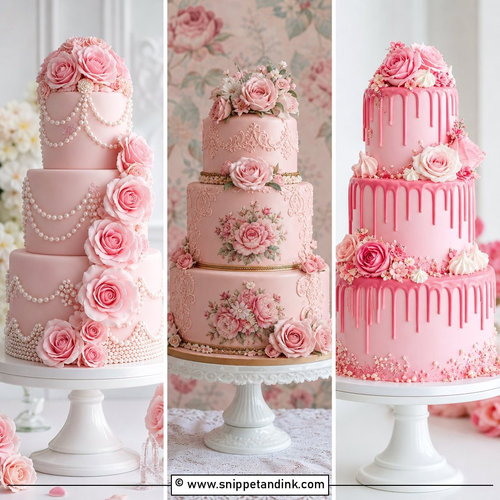 20 Elegant Pink Wedding Cake Ideas Romantic Bridal Style