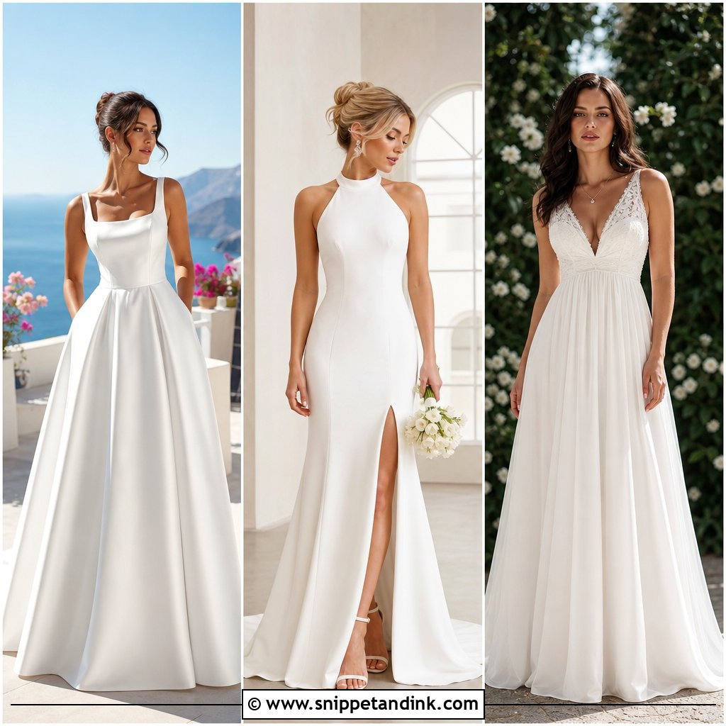 20 Elegant Plain Wedding Dress Ideas for Minimalist Brides