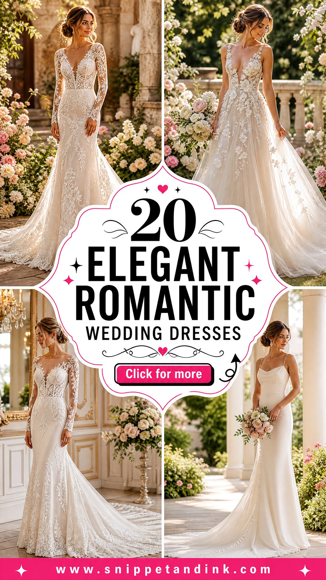 20 Elegant Romantic Wedding Dresses for Dreamy Timeless Brides - 20 Elegant Romantic Wedding Dresses for Dreamy, Timeless Brides