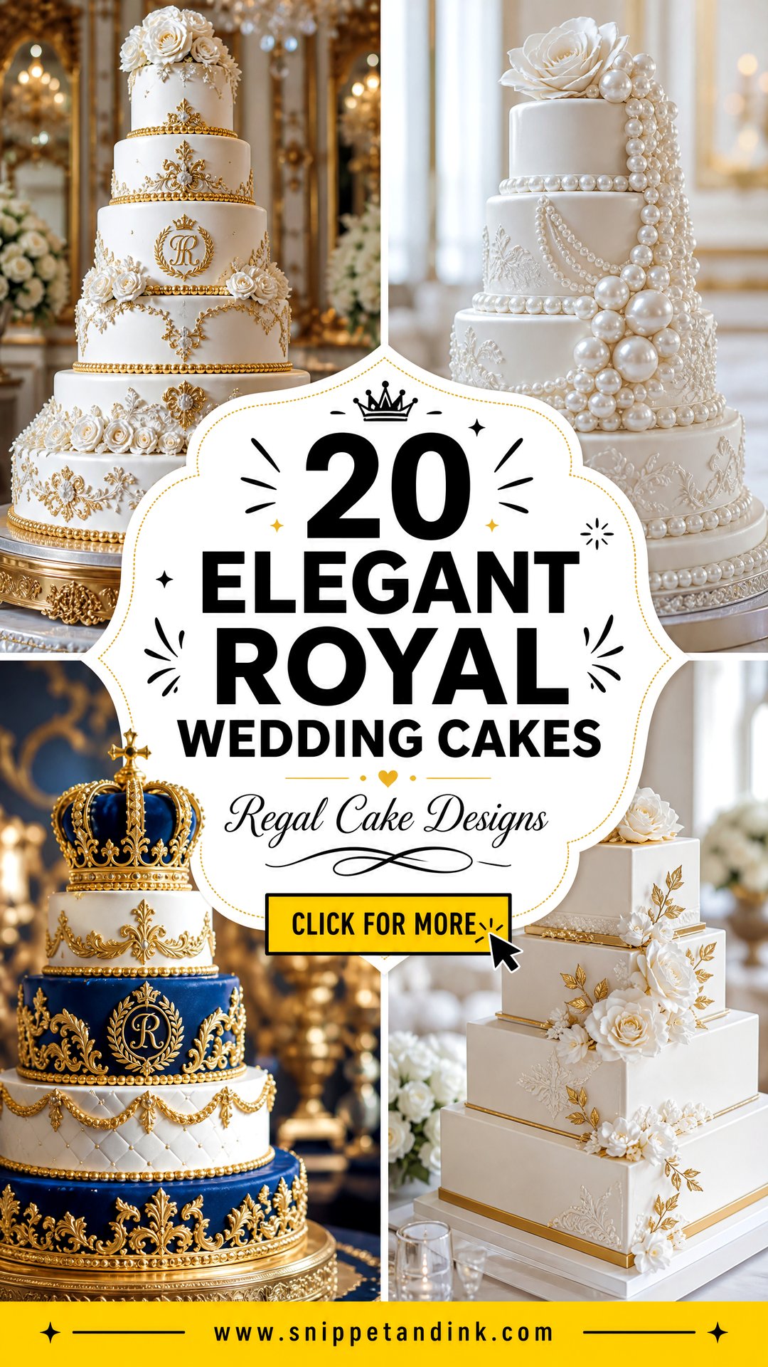 20 Elegant Royal Wedding Cakes Regal Designs for Brides - 20 Elegant Royal Wedding Cakes: Regal Designs for Brides