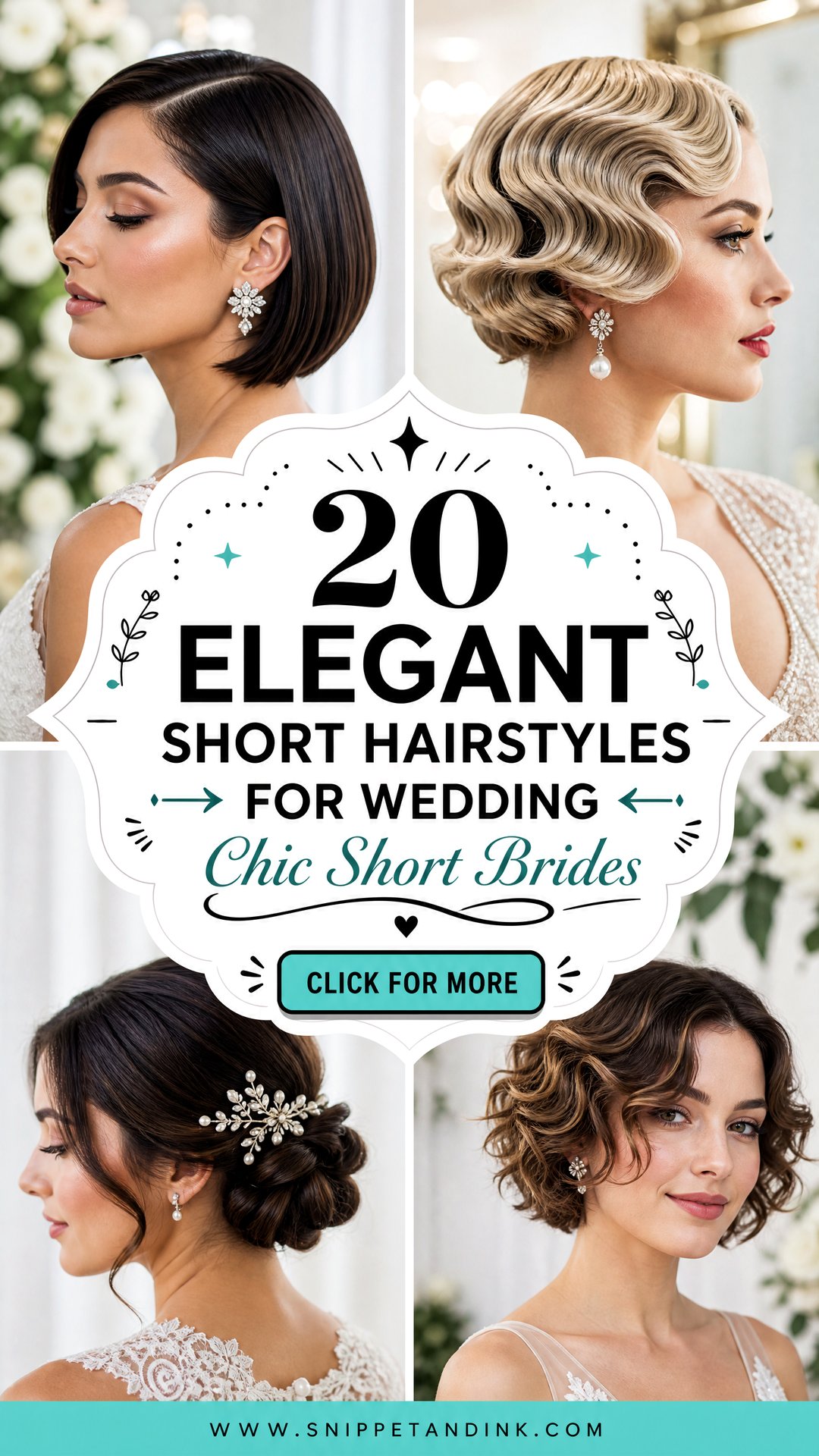 20 Elegant Short Hairstyles for Wedding Chic Bridal Ideas - 20 Elegant Short Hairstyles for Wedding: Chic Bridal Ideas