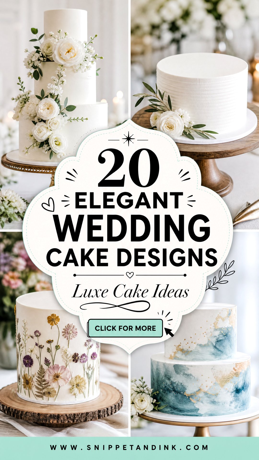 20 Elegant Wedding Cake Designs Luxe Ideas for Brides - 20 Elegant Wedding Cake Designs: Luxe Ideas for Brides
