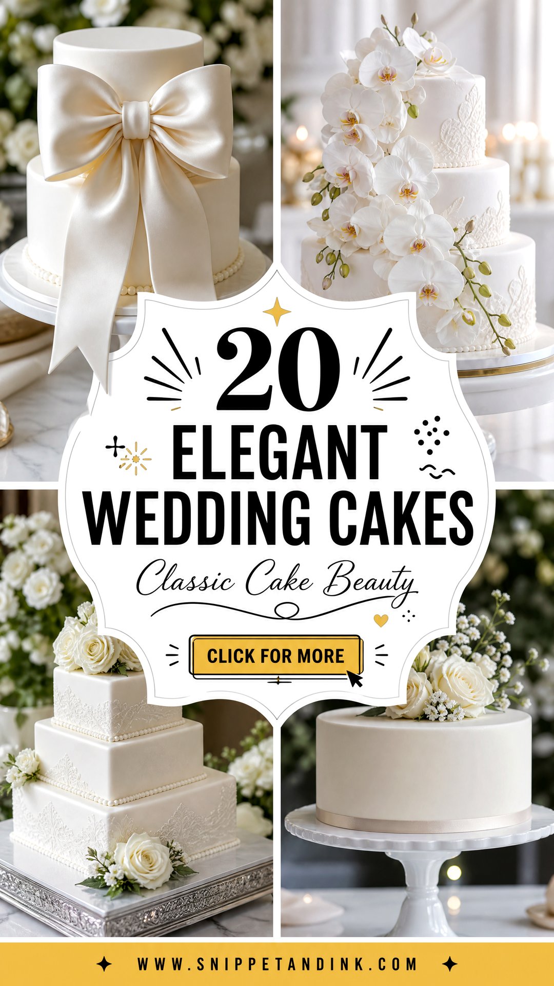 20 Elegant Wedding Cakes Stunning Designs for Classic Brides - 20 Elegant Wedding Cakes: Stunning Designs for Classic Brides