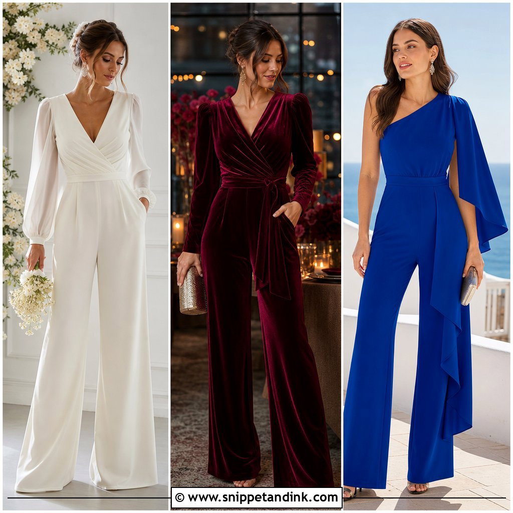 20 Elegant Wedding Jump Suites Ideas for Chic Modern Brides