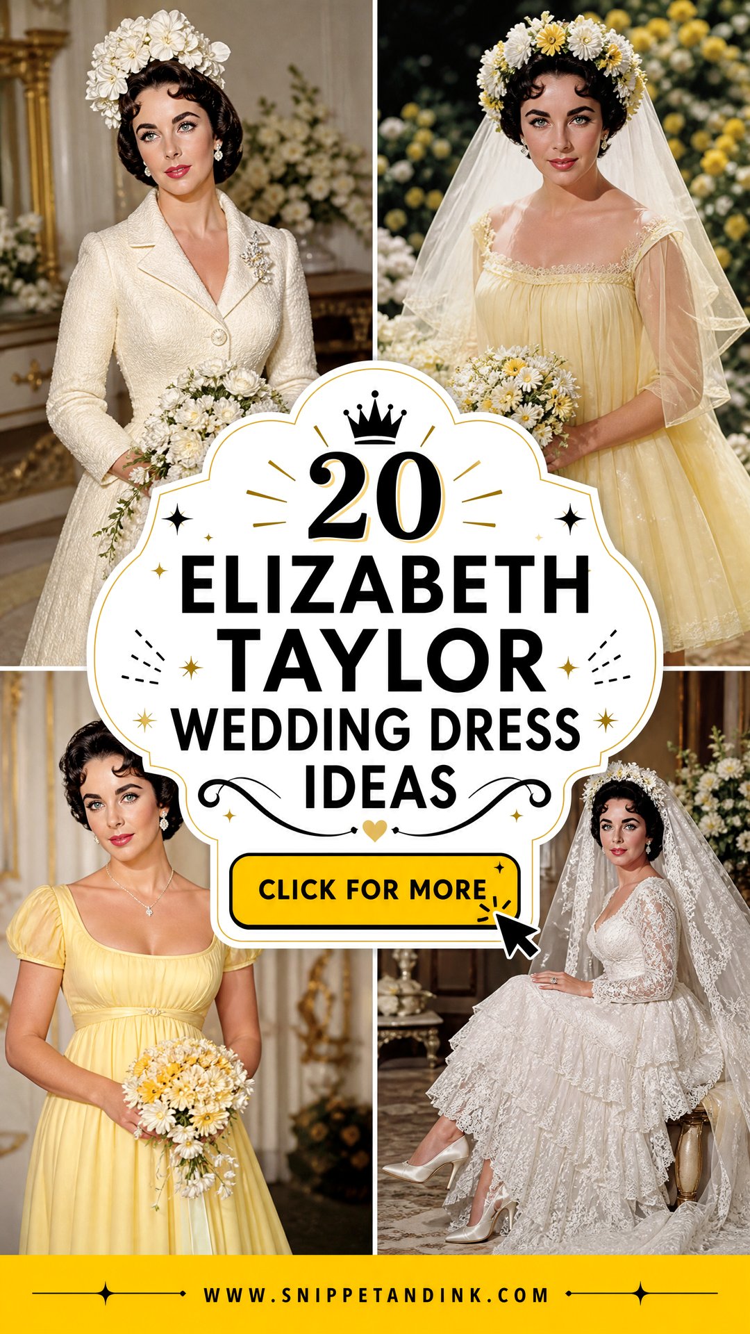 20 Elizabeth Taylor Wedding Dress Ideas for Iconic Bridal Style - 20 Elizabeth Taylor Wedding Dress Ideas for Iconic Bridal Style