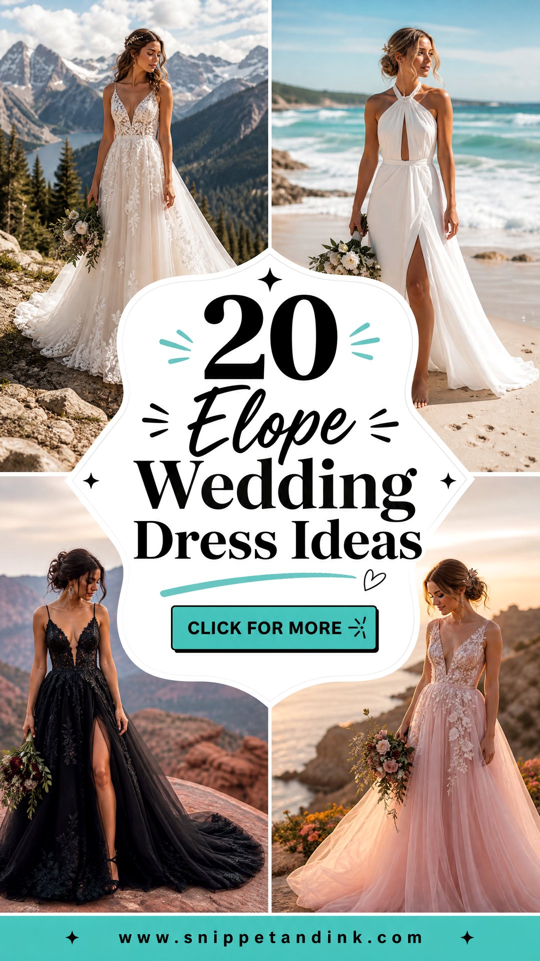 20 Elope Wedding Dress Ideas for Chic Intimate Ceremonies - 20 Elope Wedding Dress Ideas for Chic Intimate Ceremonies
