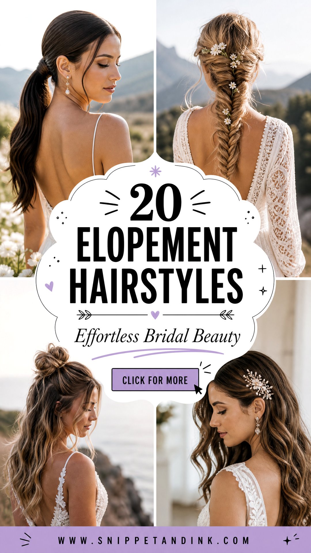 20 Elopement Hairstyles Effortless Looks for Modern Brides - 20 Elopement Hairstyles: Effortless Looks for Modern Brides