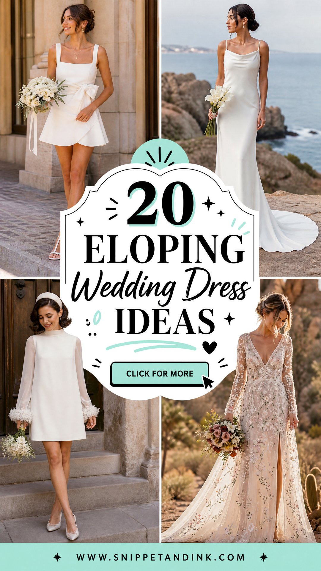 20 Eloping Wedding Dress Ideas for Romantic Intimate Vows - 20 Eloping Wedding Dress Ideas for Romantic Intimate Vows