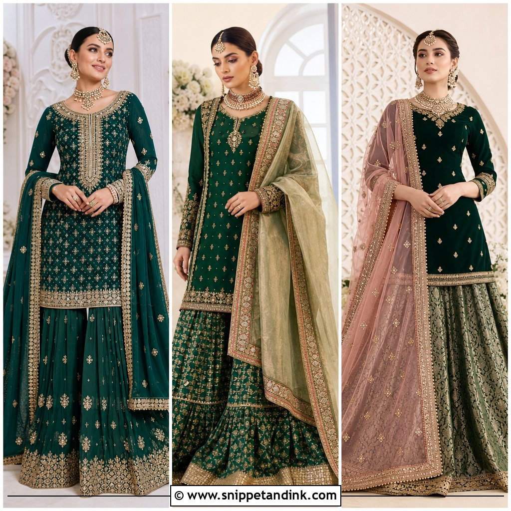20 Emerald Green Pakistani Bridal Dress Ideas for 2026