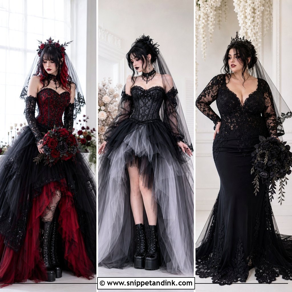 20 Emo Bride Ideas for a Bold, Alternative Wedding Look