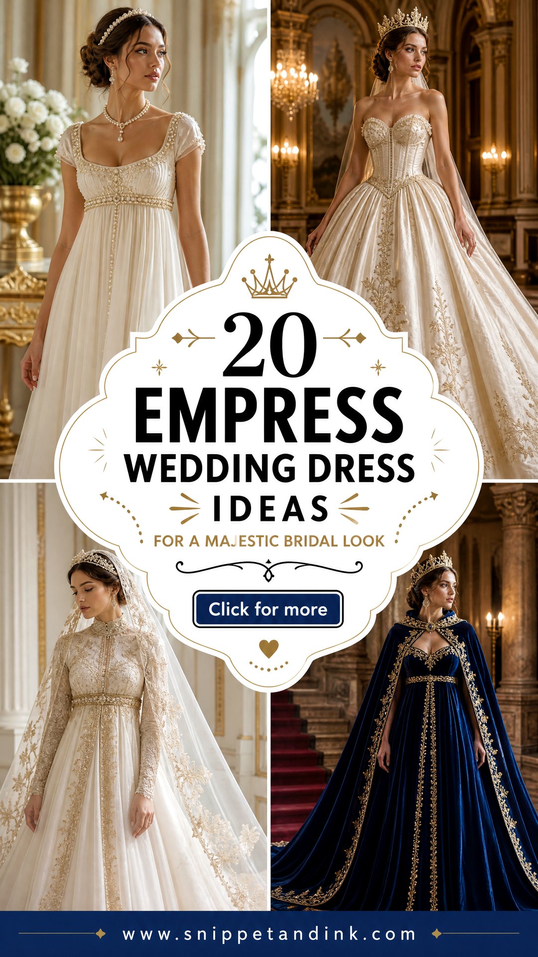 20 Empress Wedding Dress Ideas for a Majestic Bridal Look - 20 Empress Wedding Dress Ideas for a Majestic Bridal Look