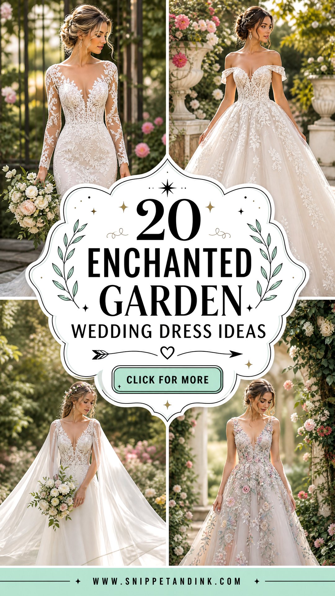 20 Enchanted Garden Wedding Dress Ideas for Romantic Brides - 20 Enchanted Garden Wedding Dress Ideas for Romantic Brides
