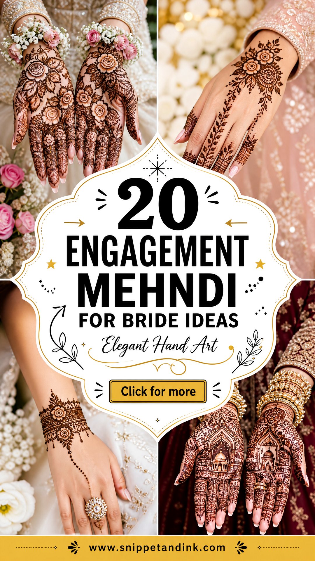 20 Engagement Mehndi for Bride Ideas Elegant Hand Art - 20 Engagement Mehndi for Bride Ideas: Elegant Hand Art