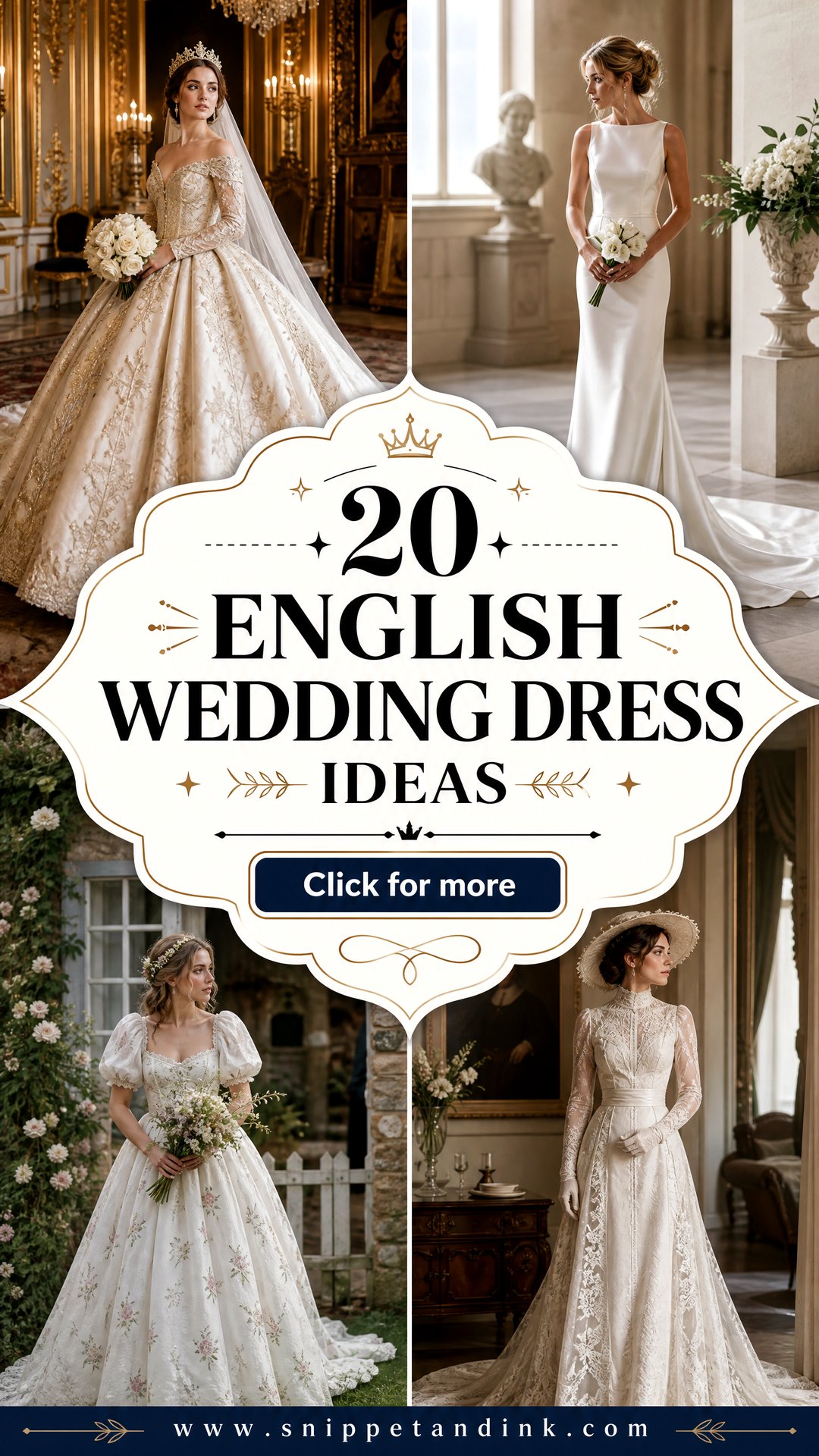 20 English Wedding Dress Ideas for a Timeless Bridal Look - 20 English Wedding Dress Ideas for a Timeless Bridal Look