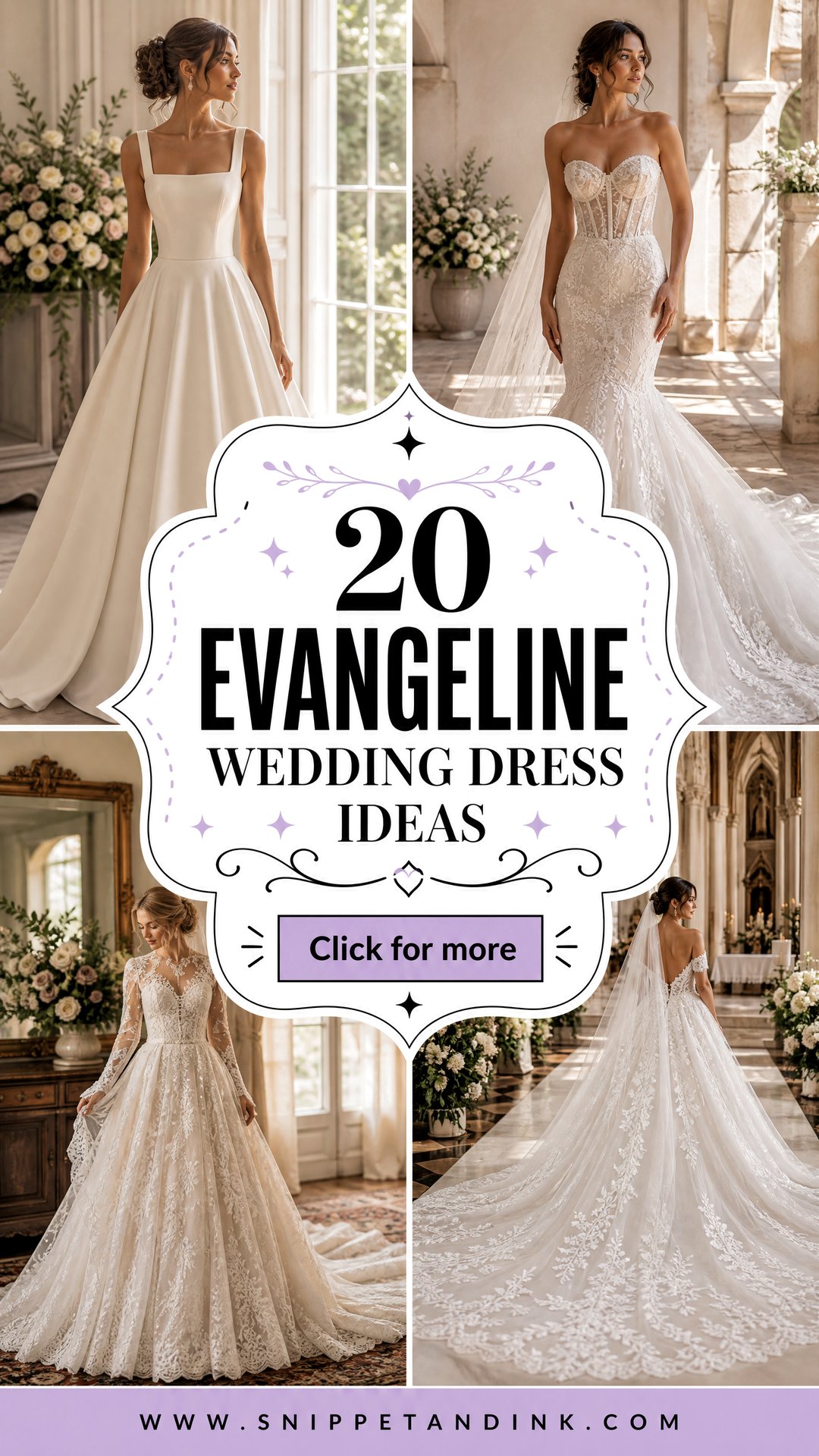 20 Evangeline Wedding Dress Ideas for a Graceful Bridal Look - 20 Evangeline Wedding Dress Ideas for a Graceful Bridal Look