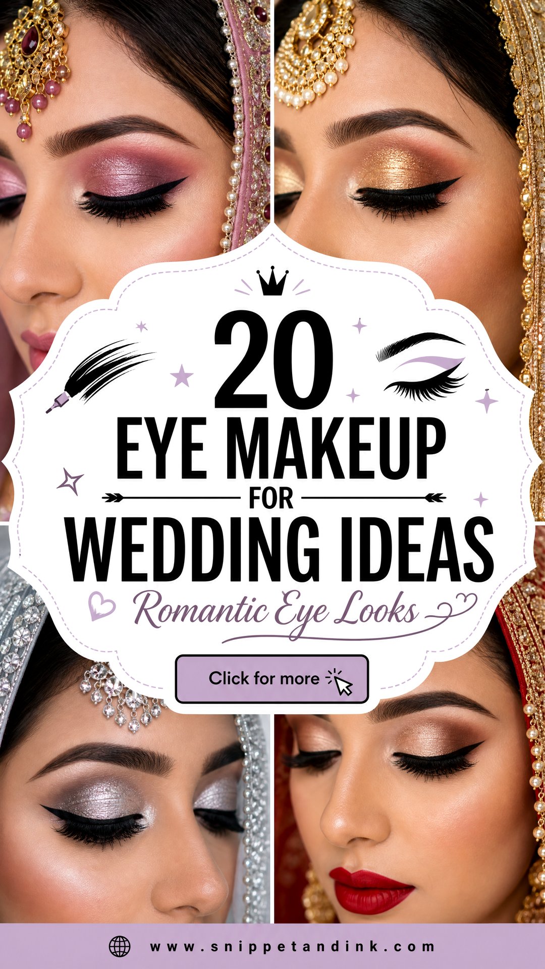 20 Eye Makeup for Wedding Ideas Romantic Bridal Looks - 20 Eye Makeup for Wedding Ideas: Romantic Bridal Looks