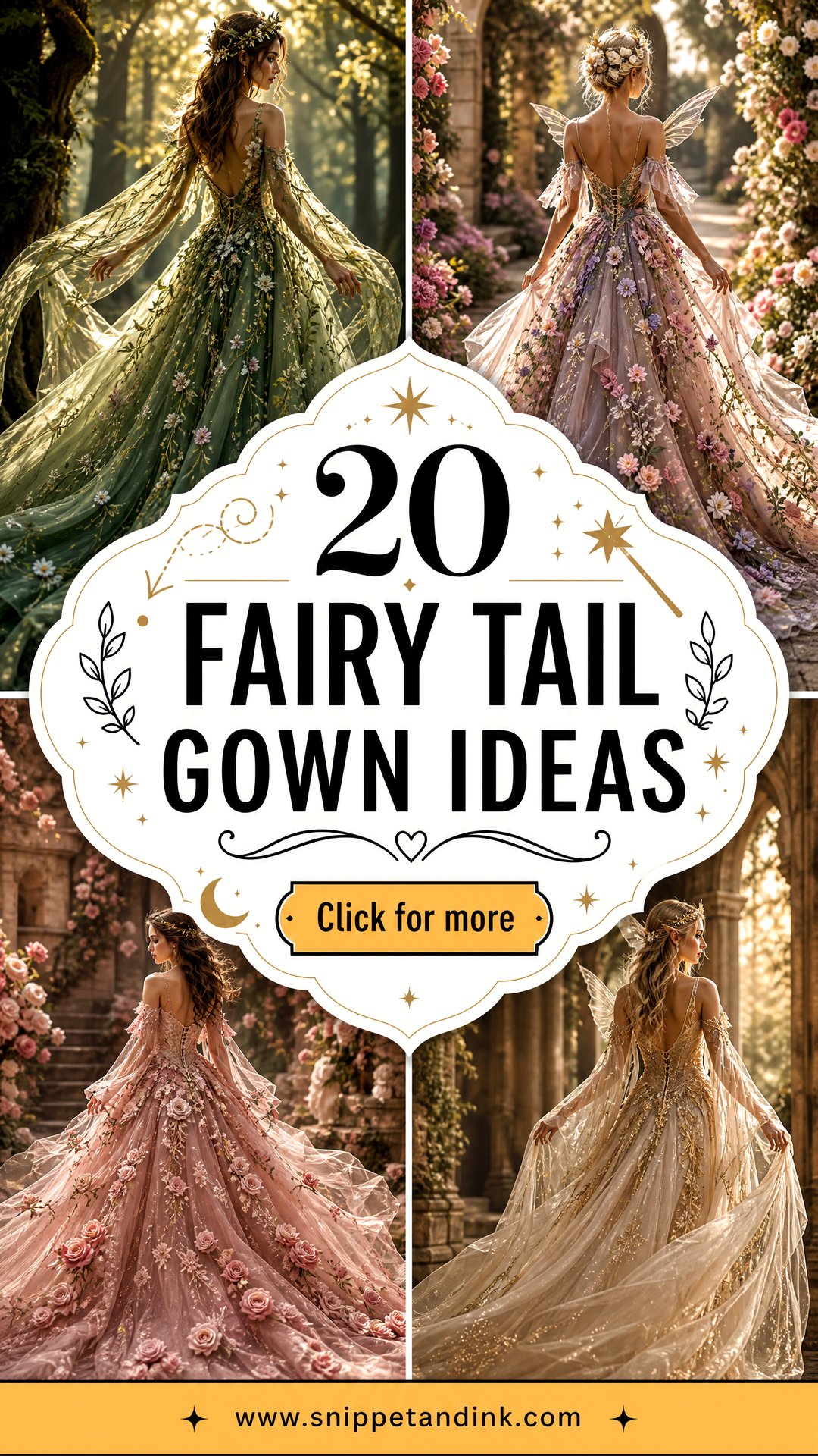 20 Fairy Tail Gown Ideas for a Dreamy Storybook Wedding - 20 Fairy Tail Gown Ideas for a Dreamy Storybook Wedding