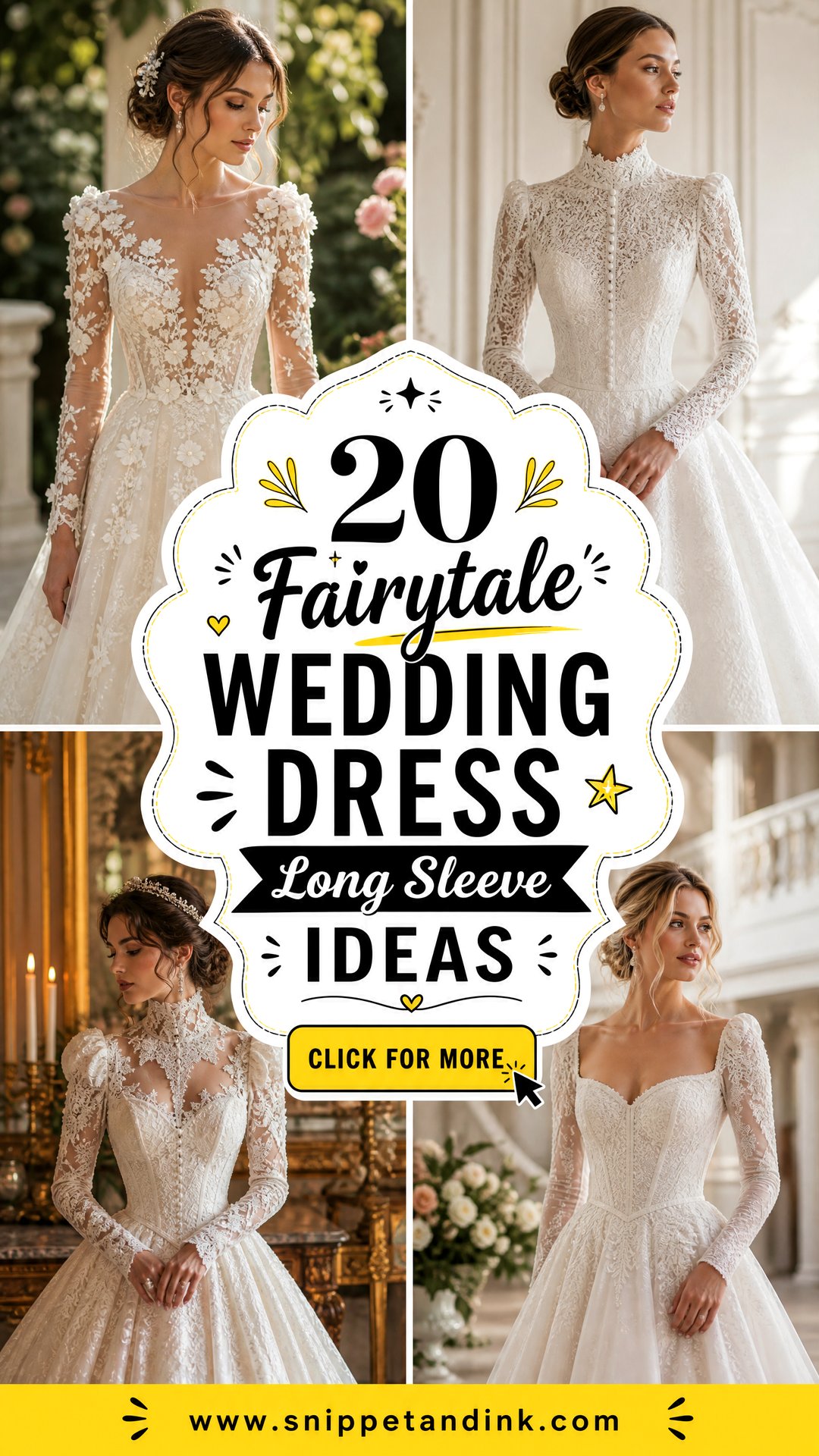 20 Fairytale Wedding Dress Long Sleeve Ideas for Winter Brides - 20 Fairytale Wedding Dress Long Sleeve Ideas for Winter Brides