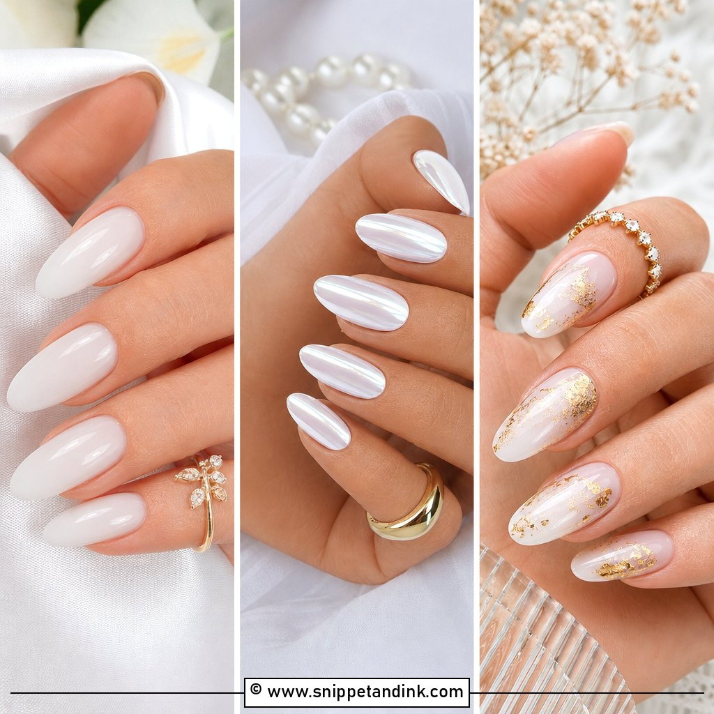 20 Fake Wedding Nails Elegant Press-On Ideas for Brides