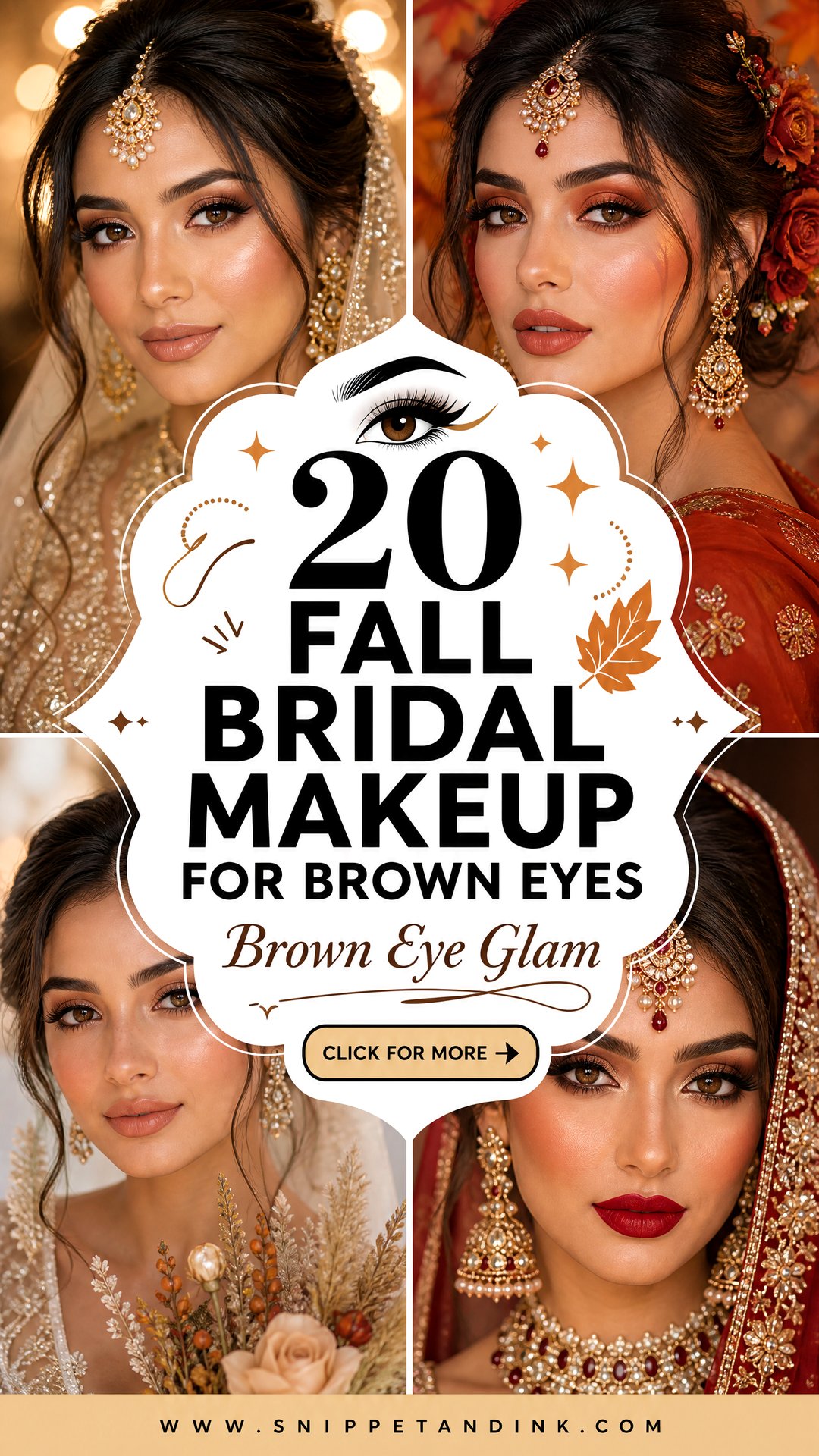 20 Fall Bridal Makeup for Brown Eyes Warm Glam Looks - 20 Fall Bridal Makeup for Brown Eyes: Warm Glam Looks