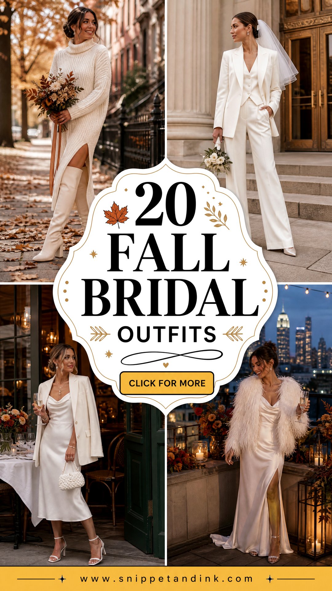 20 Fall Bridal Outfits Chic Layered Looks for Autumn Brides - 20 Fall Bridal Outfits: Chic Layered Looks for Autumn Brides