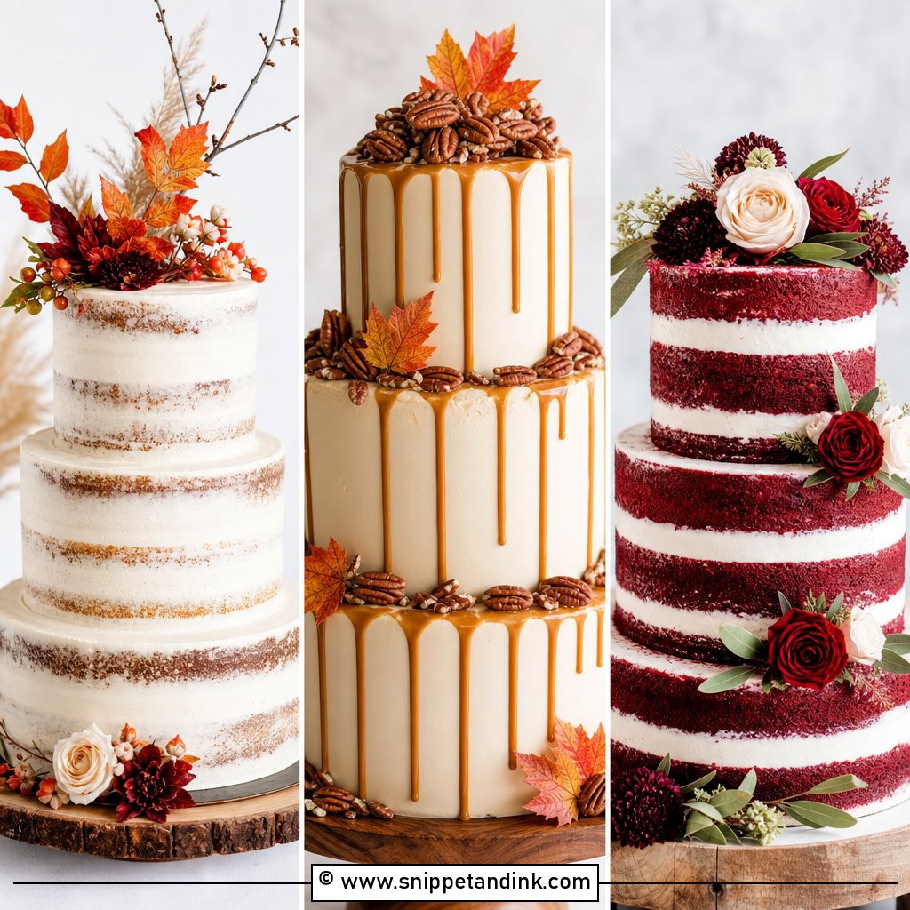 20 Fall Wedding Cake Ideas Rustic Designs for Autumn I Dos