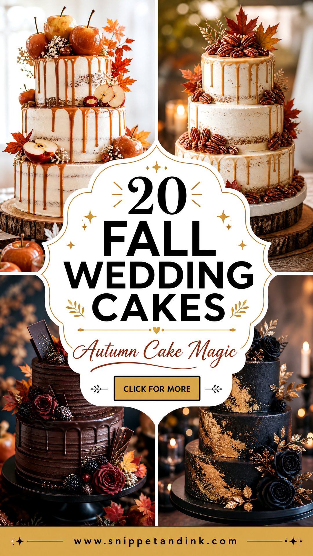 20 Fall Wedding Cakes Stunning Autumn Designs to Love Now - 20 Fall Wedding Cakes: Stunning Autumn Designs to Love Now