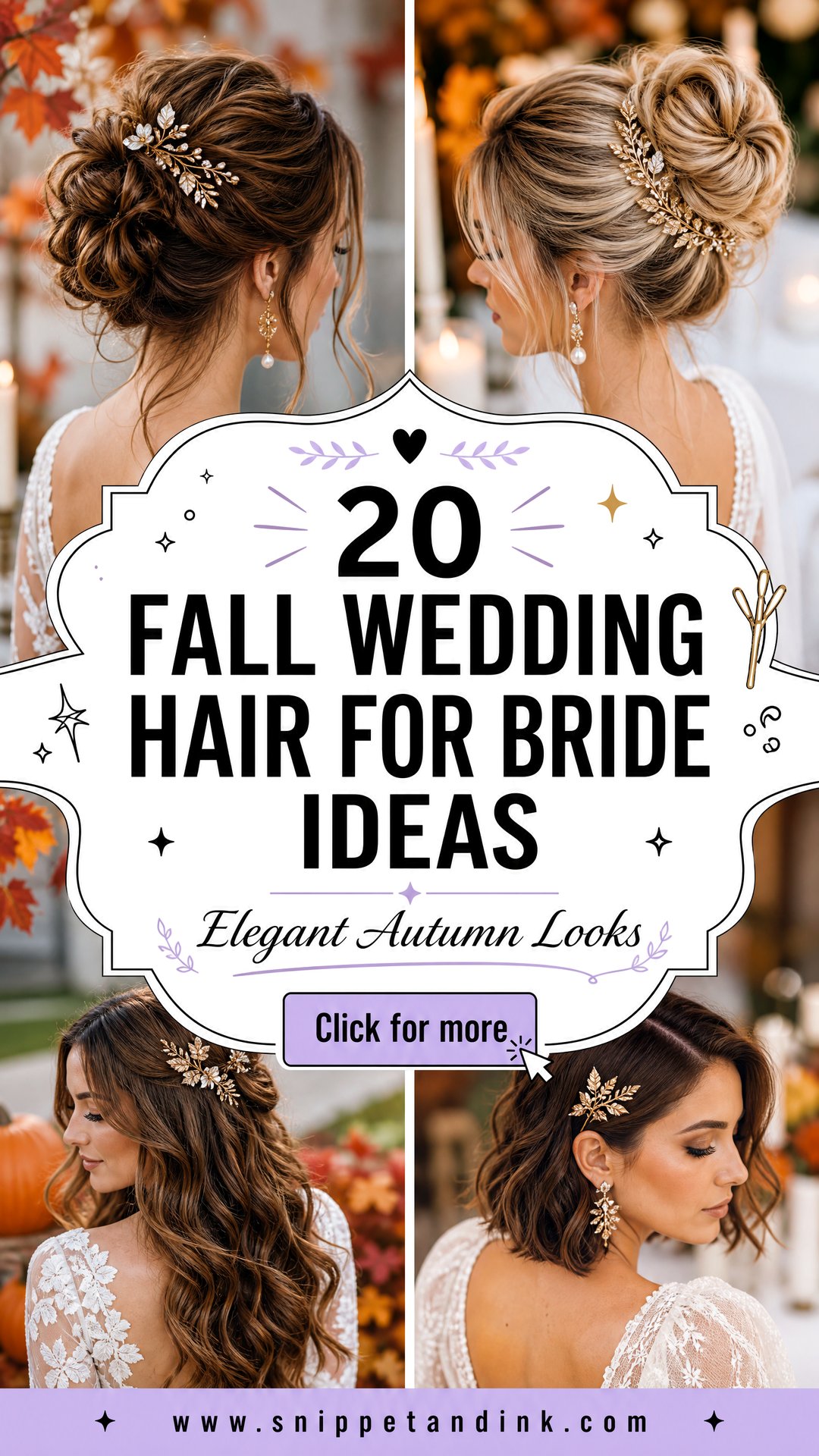 20 Fall Wedding Hair for Bride Ideas Elegant Autumn Looks - 20 Fall Wedding Hair for Bride Ideas: Elegant Autumn Looks