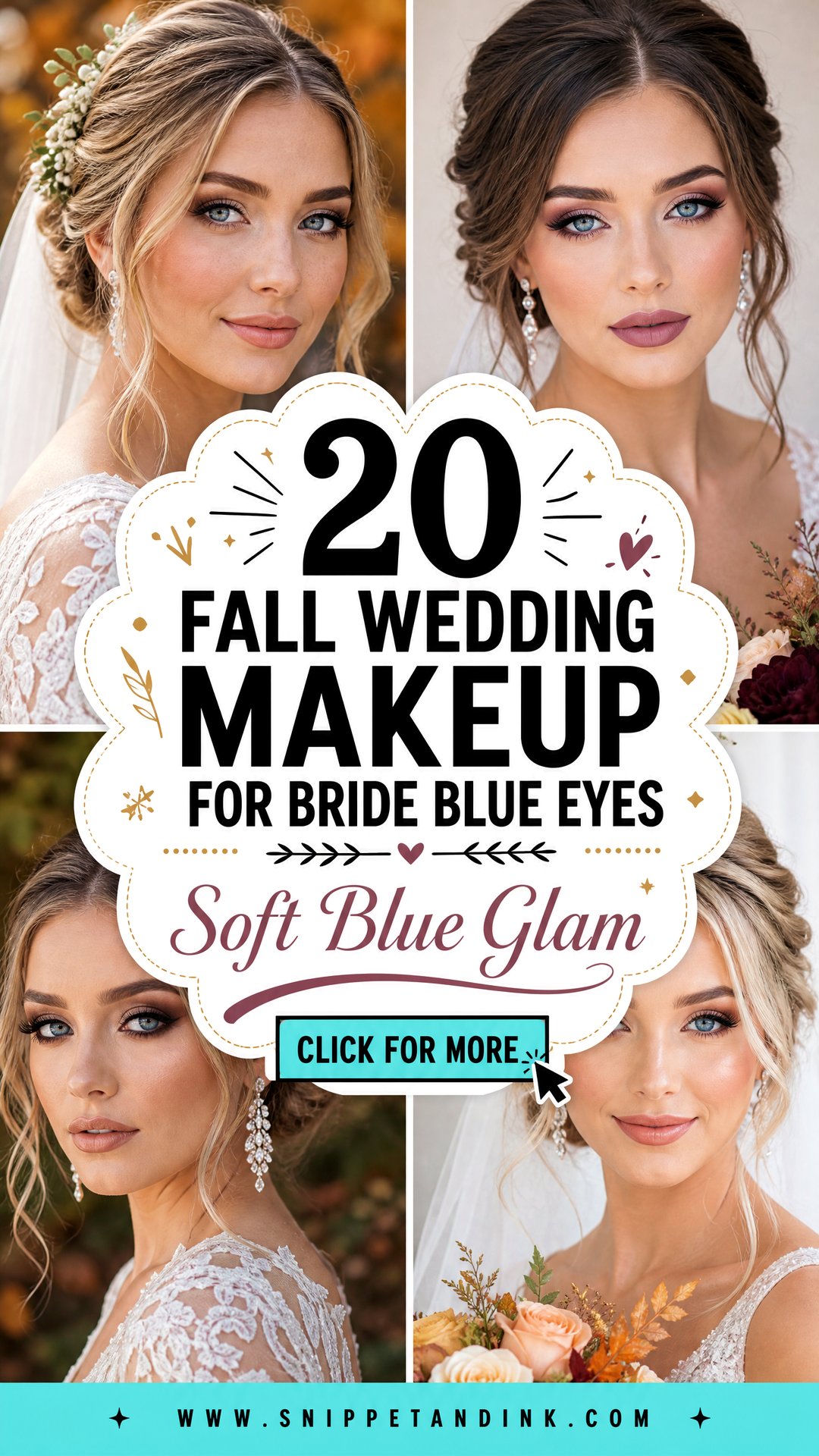 20 Fall Wedding Makeup for Bride Blue Eyes Soft Glam - 20 Fall Wedding Makeup for Bride Blue Eyes: Soft Glam