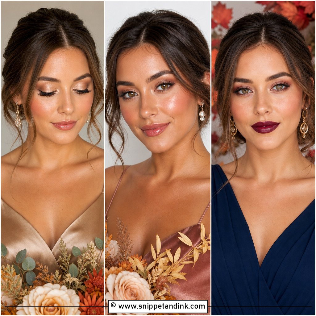 20 Fall Wedding Makeup for Bridesmaids Soft Autumn Looks