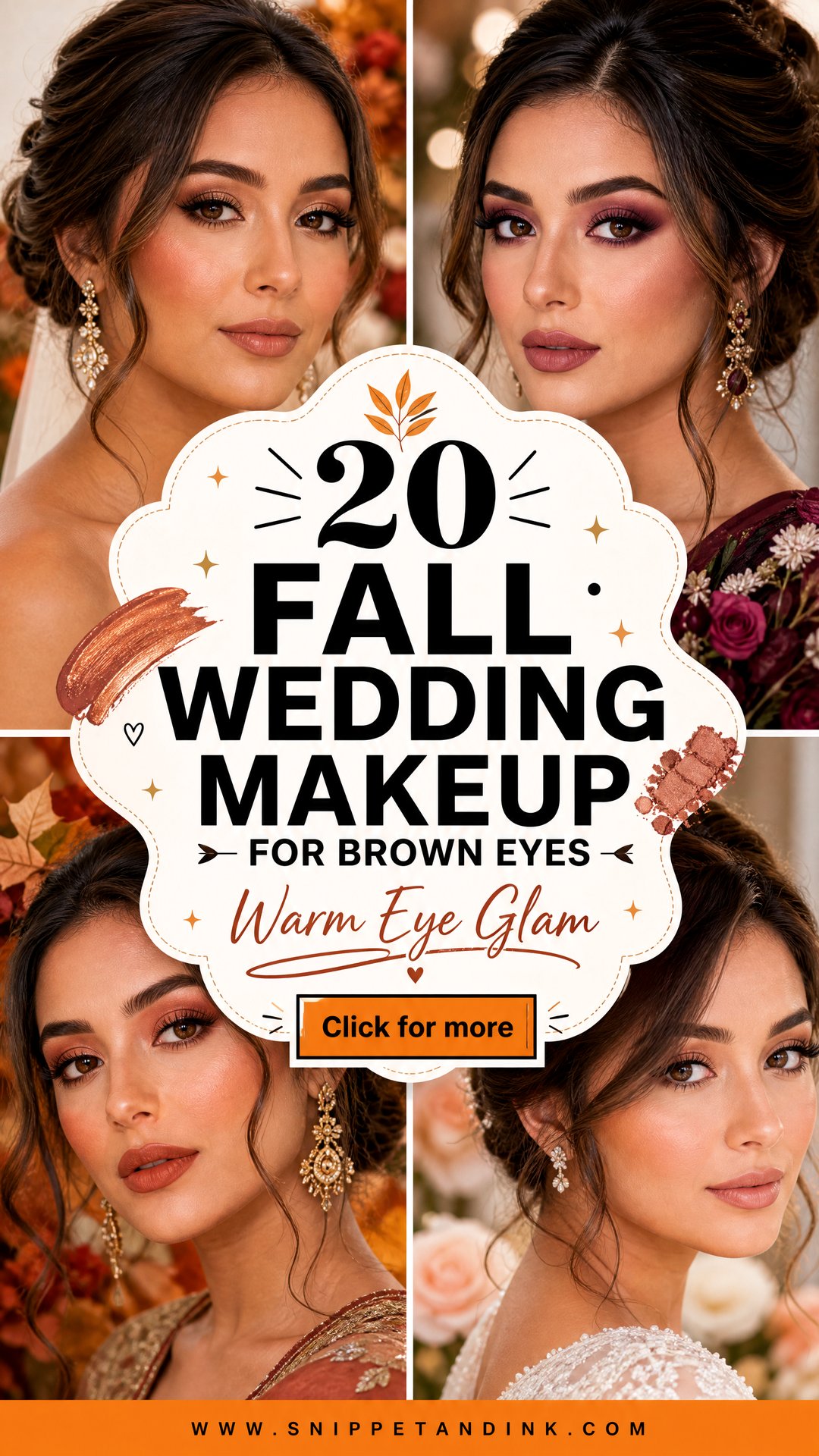 20 Fall Wedding Makeup for Brown Eyes Warm Guest Looks - 20 Fall Wedding Makeup for Brown Eyes: Warm Guest Looks