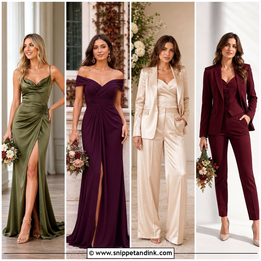 20 Fall Wedding Party Attire Ideas for Chic Autumn Celebrations