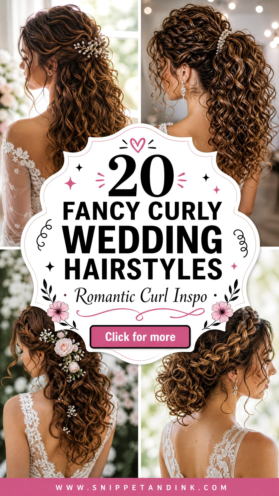 20 Fancy Curly Wedding Hairstyles Romantic Bridal Looks - 20 Fancy Curly Wedding Hairstyles: Romantic Bridal Looks